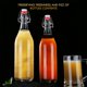 thumbnail image 2 of Botellas de Vidrio Transparentes YEBODA 1000 mL con Tapón para Elaboración Casera, 2 of 8