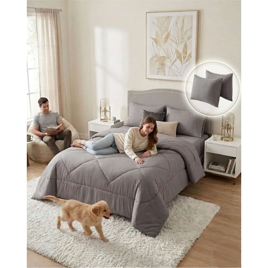 Myl Todo Hogar - Juego De Cama Con Plumón Nórdico Sábanas Y Almohada King
