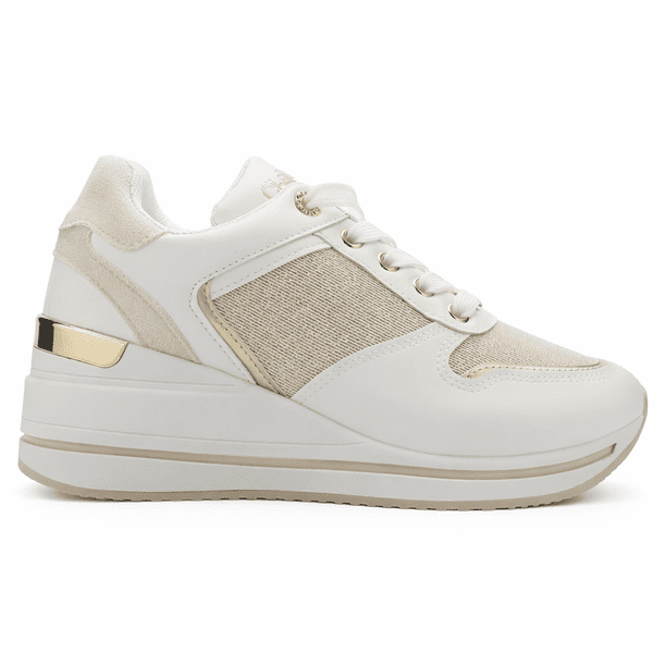 Zapatilla Blanco y Dorado Mujer Urbano Chalada Bolkinew