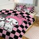 thumbnail image 2 of Kuromi & My Melody Duvet Cover Set 3 Piece Bedding Set Double Sided Printing Decorative Comforter Cover Set, 2 of 5