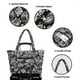 thumbnail image 2 of Quilted Travel Tote Bag For Women, Paisley Flower Padded Shoulder Bag, Carry On Weekender Bag With Shoes Compartment, 2 of 3