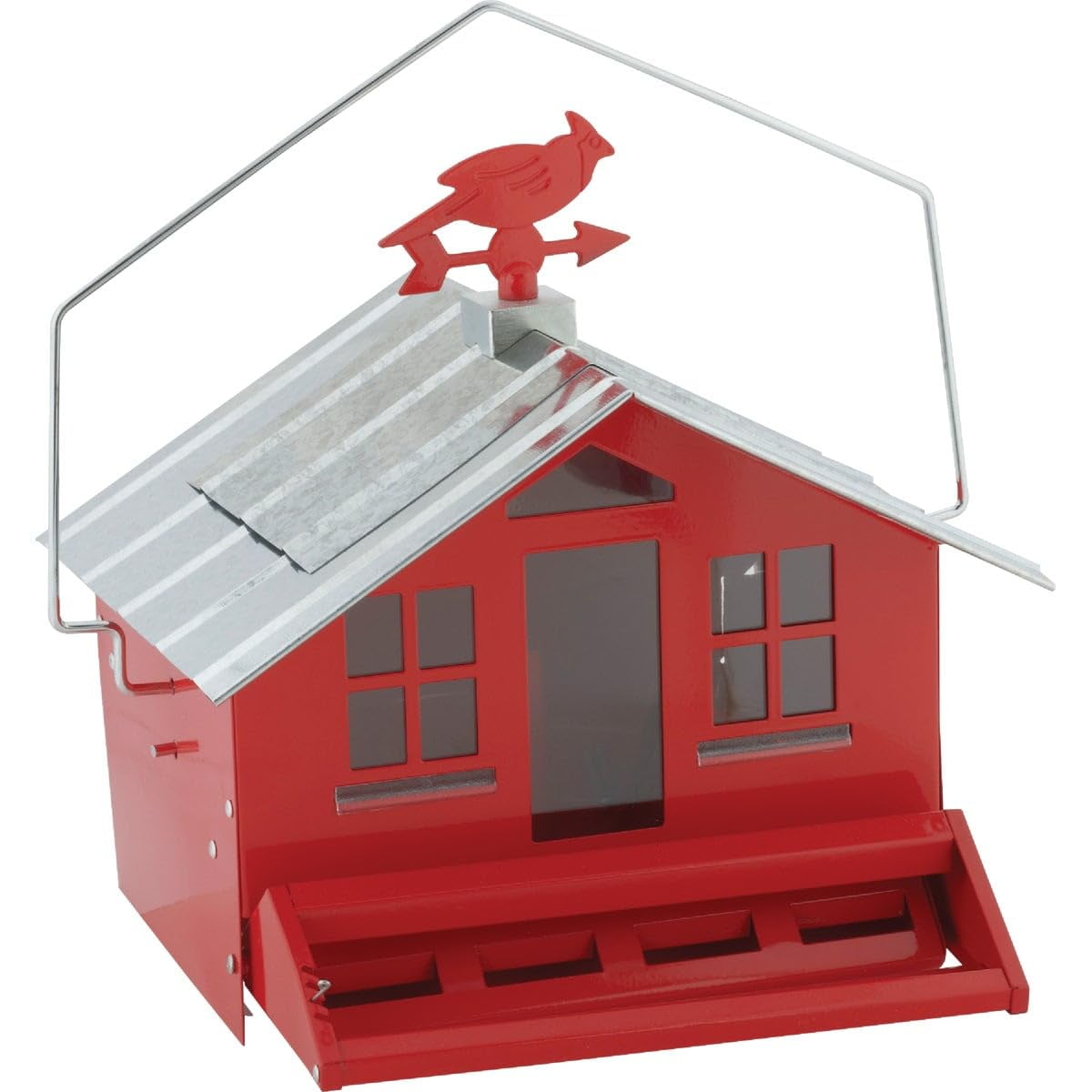 Comedero para pájaros Perky-Pet 338, a prueba de ardillas, 3,5 kg, rojo, 36 x 29 cm