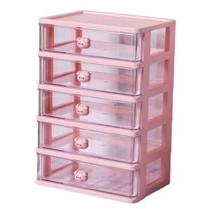 Bothyi - Organizador De Cajones De Escritorio Estuche Organizador De Cosméticos Para Tocador 5 Cajones Rosa