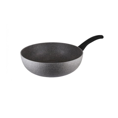 Wok Con Mango 28Cm Ferrara Granito Gris Ballarini