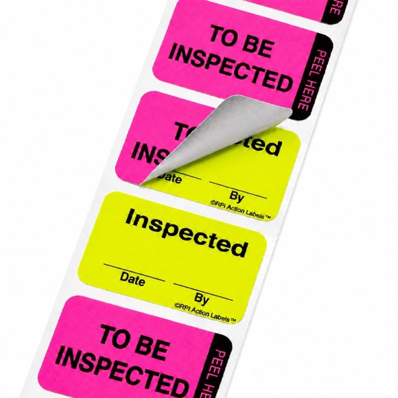 Etiquetas adhesivas de inspección ChromaLabel 4x3,8 cm 250/unidad
