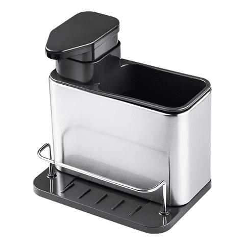 Genérico - Storage Rack Dispensador Jabón 3 En 1 Color Plateado