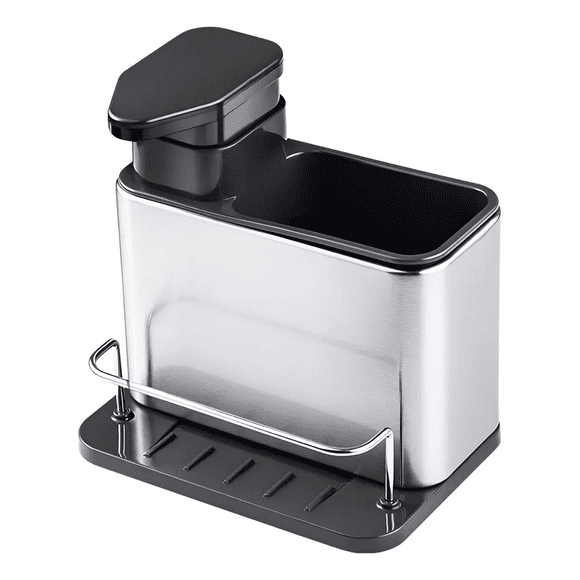 Storage Rack Dispensador Jabón 3 En 1 Color Plateado