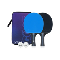 Genérico - Pack X2 Paletas De Ping Pong + 2 Pelotas + Estuche Goat