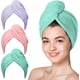 thumbnail image 1 of Toallas de microfibra para el cabello (paquete de 3), toallas de secado rápido, turbante superabsorbente, gorros para secar el cabello., 1 of 7