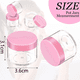 thumbnail image 2 of Beauticom - Frascos redondos de plástico transparente a prueba de fugas de 60 gramos/60 ml (2 oz) con tapa azul para guardar maquillaje, cosméticos, lociones, exfoliantes, cremas, aceites, ungüentos y, 2 of 6