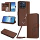 thumbnail image 1 of Funda Cartera Trébol para Motorola Moto G56 con Ranuras Tarjetas y Carga Inalámbrica Marrón, 1 of 6