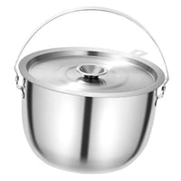 Magideal - Contenedor De Grasa De Acero Inoxidable Oil Pot A Prueba De Polvo Accesorio De Cocina Aceite Jarro De Almacenamiento Can Para Restación De Restación 4.0L Con Colador