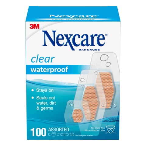 Vendajes Impermeables Nexcare Transparentes, Varios Tamaños, Paquete De 100