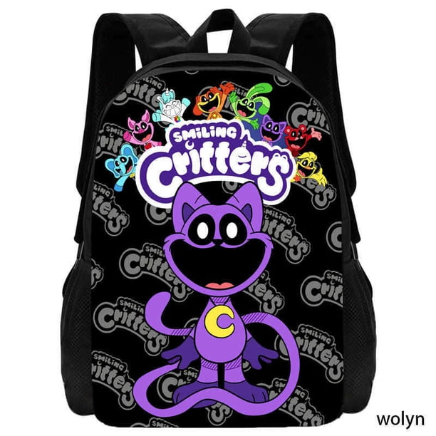 Smiling Mochila Critters Schoolbag Cartoon Anime Backpack,Light Weight Schoolbag Book Bag,Backpack for Children's Bags for Girls