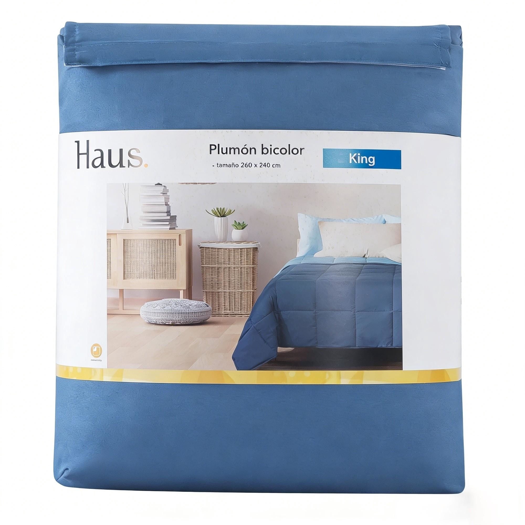 Haus - Plumón King Plaza 100% Poliester Azul