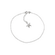 thumbnail image 2 of Tobillera de Plata Cadena Lisa Rolo Estrella, 2 of 2