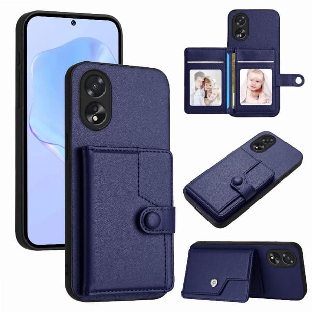 FOXDOCK Funda para OPPO A18 4G con Bloqueo RFID - Diseño Elegante con Cierre de Botón