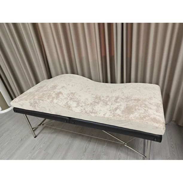 OEM Memory Foam Curved Topper Lash Bed customize Mattress Velvet Lash Extension Bed Beauty Spa Massage Eyelash Mattress Topper