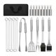 thumbnail image 1 of Juego De Herramientas Para Parrilla De Barbacoa De 20 Piezas, Accesorios Para Asar A La Parrilla De Acero Inoxidable Con Bolsa, 1 of 5