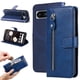 thumbnail image 1 of Funda tipo cartera para Google Pixel 7A con bolsillo con cremallera y ranuras para tarjetas – Función de soporte Azul, 1 of 6