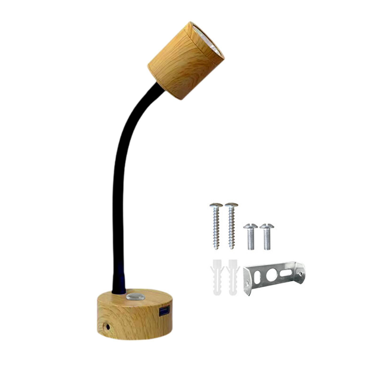 Magideal - Lámpara De Pared Con Luz De Lectura Led, Función De Memoria Regulable, Luz Interior Para Rv, Lámpara De Lectura Para Autocaravana, Camión, Remolque De Largo Negro
