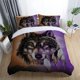 thumbnail image 2 of Dragon Horse Cat Skull Animal Print Quilt Duvet Cover Set Comforter Cover3-Piece Bedding Set, 2 of 5