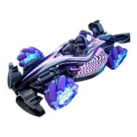 Fliperex - Auto A Control Remoto Rc F1 Con Vapor Luz Y Giros Stunt Car Purpura