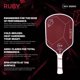 thumbnail image 2 of Pala de Pickleball Six Zero Ruby Fibra de Aramida Núcleo de 16 mm, 2 of 7