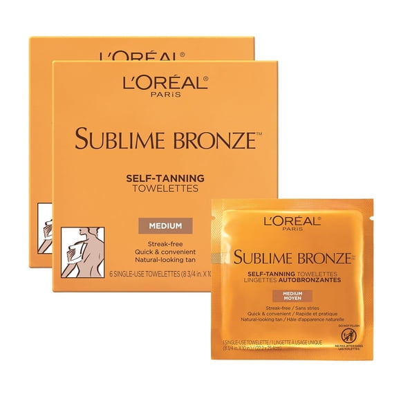Toallitas Autobronceantes L'Oréal Paris Sublime Bronze Medium