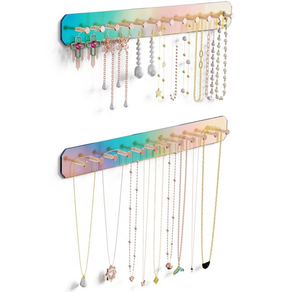 Porta Collares NiHome de Montaje en Pared Acrílico - Pack de 2