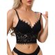 thumbnail image 4 of INSPIRE CHIC Camisola de Encaje para Mujer Escote Profundo Sin Mangas con Tirantes Tanque Transparente Malla en la Espalda con Copa Delgada XS Negro, 4 of 5