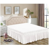 Aladdins Shop - Faldon Para Cama 1,5 Plaza Color Blanco 02