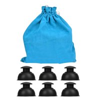 Magideal - Ventosas De Silicona Accesorios Negros Cuidado Personal 6Pzs Con Bolsa 6 Piezas Con Bolsa