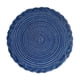 thumbnail image 1 of XmhyTop Juego de 6 Manteletes Redondos Individuales de 18cm, Borde Trenzado Decorativo, Lavable, Mezcla de Algodón y Poliéster, Estilo A, Azul, 1 of 5