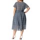 thumbnail image 4 of GRACE & GRANDEUR Vestido Floral de Talla Grande para Mujer Boho Chiffon Cuello en V Mangas Cortas Acampanadas Cintura Fruncida Vestidos Midi de Verano 1X Azul Oscuro, 4 of 8