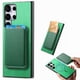 thumbnail image 2 of Funda de Cuero Magnética con Tarjetero para Samsung Galaxy S25 Ultra Cubierta Delgada Verde, 2 of 5