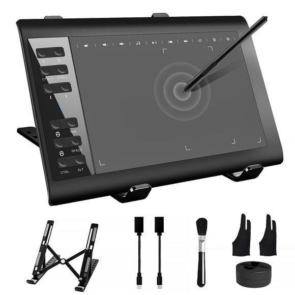 Tableta de dibujo gráfico TeineNron T1060 de 10 x 6 pulgadas con bolígrafo