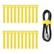 thumbnail image 1 of 20x Pack Amarra Cable Organizador Reutilizable Velcro Cintas amarillo, 1 of 7