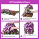 thumbnail image 3 of Cestas colgantes INXUGAO con flores artificiales Darkorchid, 3 of 8