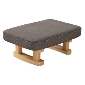 Bothyi - Reposapiés Rectangular Con Patas De Madera Para Comedor, Dormitorio, Escritorio, Gris Oscuro