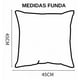 thumbnail image 3 of Funda De Cojín Genérica 45x45 Cm Línea Empalmado 12 - Turquesa - Peluda Empalmado, 3 of 3