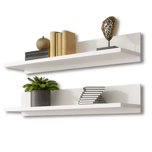 Viely Design - Set 2 Repisas Flotantes T Blancas