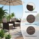 thumbnail image 4 of Conjunto de patio Garvee 3 piezas de ratán resistente al agua, color marrón/beige, 4 of 9