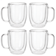 thumbnail image 2 of Set 4 Tazas Vidrio Doble Pared 150ml Borosilicato Cafe, 2 of 3