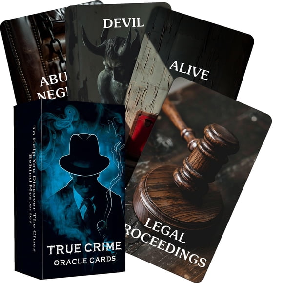 80 cartas de Oracle Cards Soulme True Crime Clues & Conspiracy