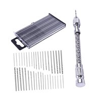 Magideal - Taladro Manual Portátil Para Extracción De Microtornillos, Con 40 Brocas, Herramientas De Perforación, Taladro Manual Para Manualidades, Taladro Helic