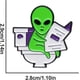 thumbnail image 4 of Broches de extraterrestre, broches para mochilas | Broche de metal con dibujos animados, aleación de zinc, diseño de extraterrestre leyendo periódico, broches bonitos para mochilas, regalos de cumplea, 4 of 7