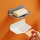 thumbnail image 2 of 1pc Wall-mounted V-shaped Soap Dish, Punch Free Soap Holder, Soap Rack For Bathroom & Kitchen, 3.19"x2.17", 2 of 3