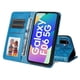 thumbnail image 2 of Funda tipo cartera FOXDOCK para Samsung Galaxy F06 5G , diseño girasol en relieve, cuero PU, cierre magnético, soporte y tarjetero, 2 of 5