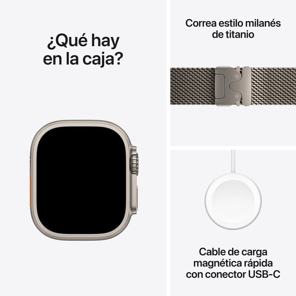Apple Watch Ultra GPS Cellular 49mm titanio natural Natural banda  titanio Milanese Loop L